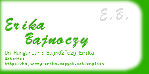 erika bajnoczy business card